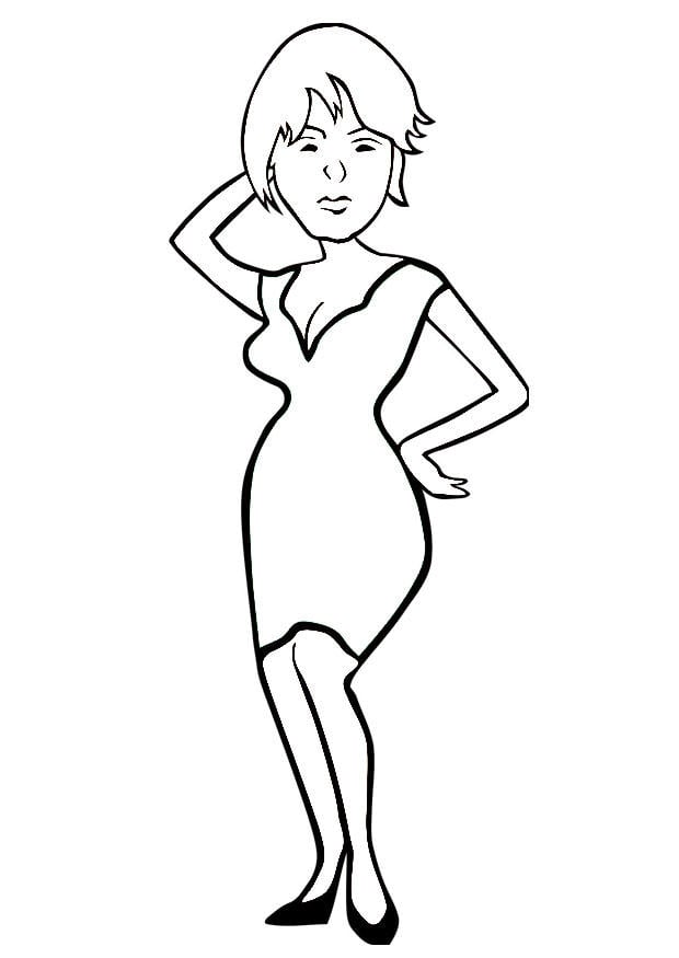 Dibujo para colorear madre