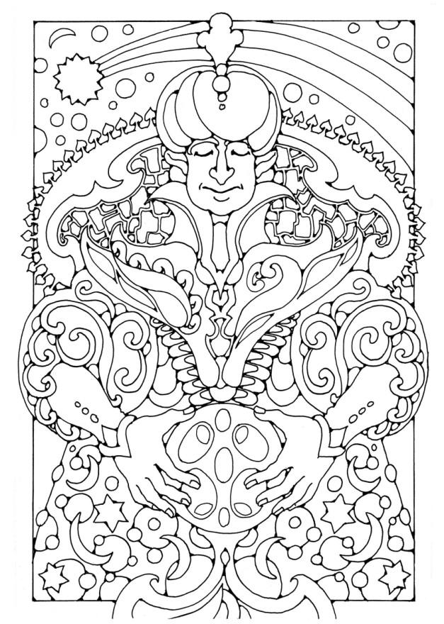 Dibujo para colorear mago