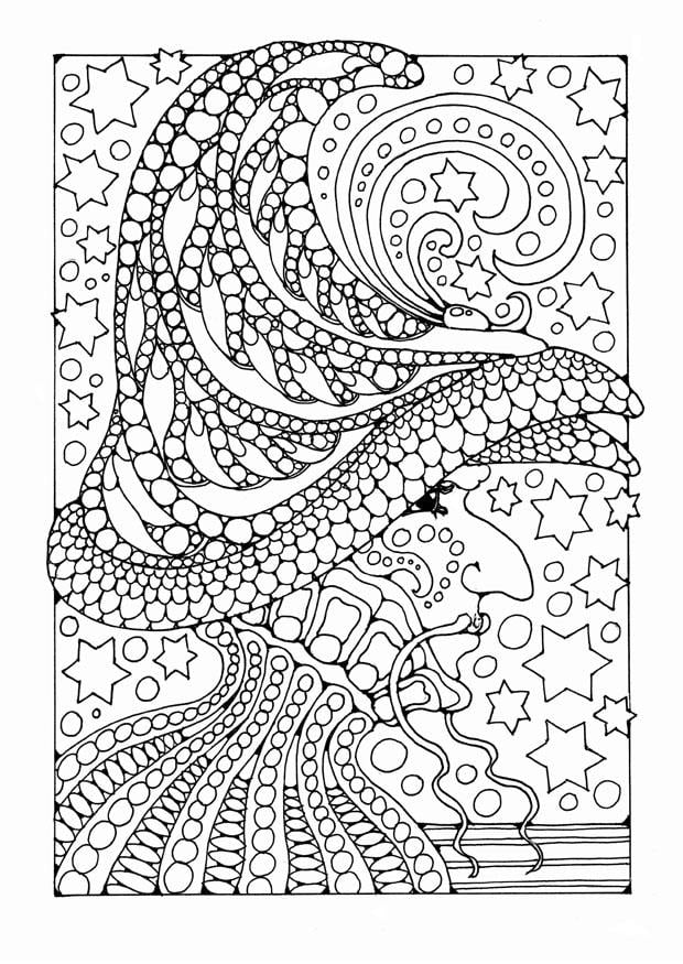 Dibujo para colorear mago
