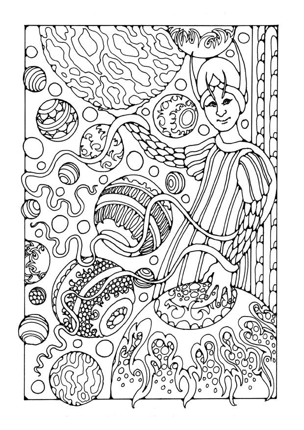 Dibujo para colorear mago