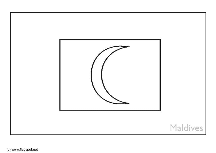 Dibujo para colorear maldivas