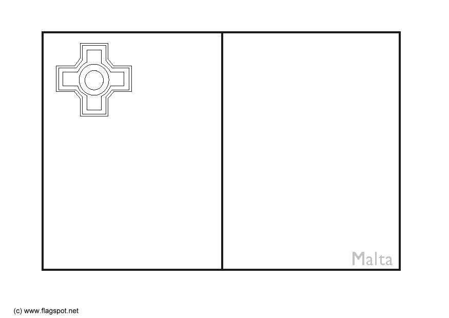 Dibujo para colorear malta