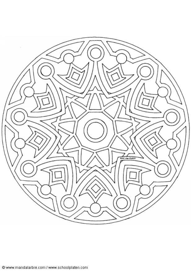Dibujo para colorear mandala-1502l