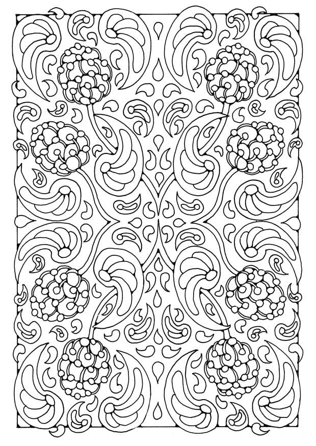 Dibujo para colorear mandala 8a