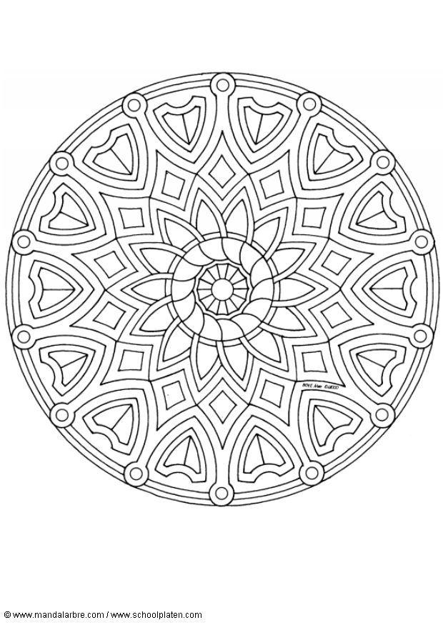 Dibujo para colorear mandala a1