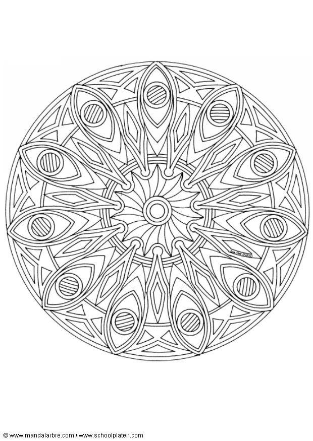Dibujo para colorear mandalac3