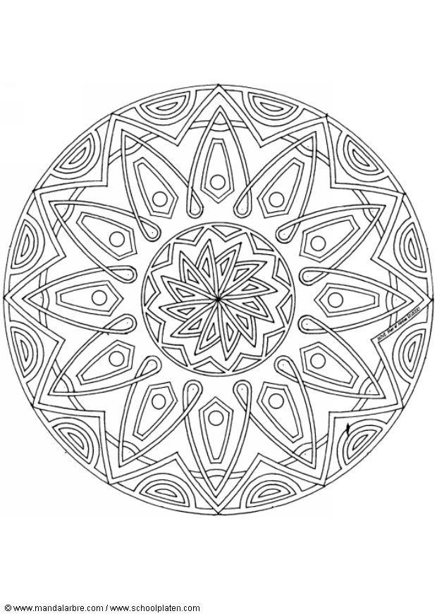 Dibujo para colorear mandalac4