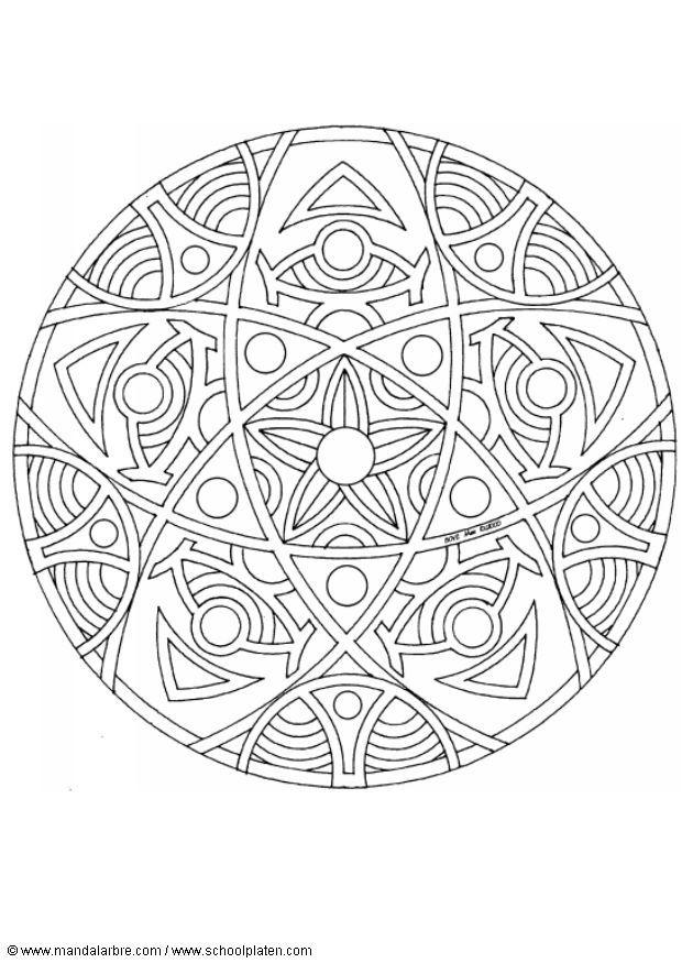 Dibujo para colorear mandalac9