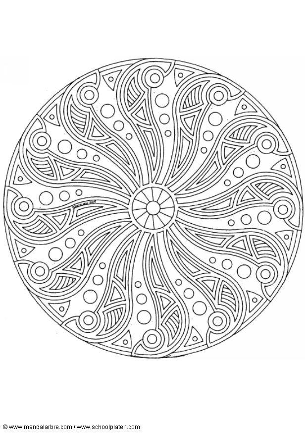 Dibujo para colorear mandalaf4