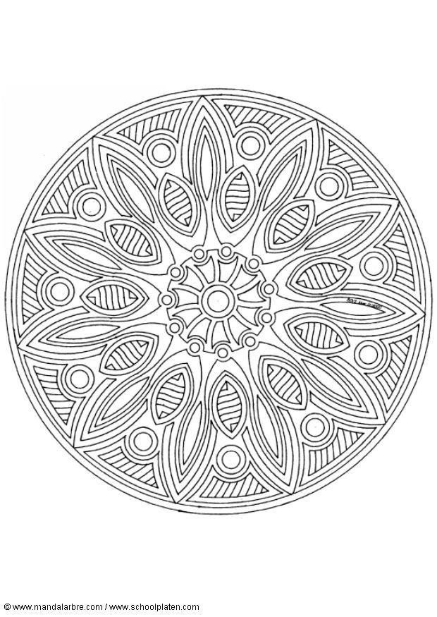 Dibujo para colorear mandalaf5