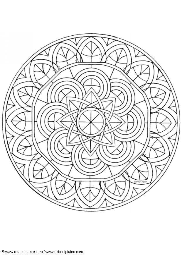 Dibujo para colorear mandalas4