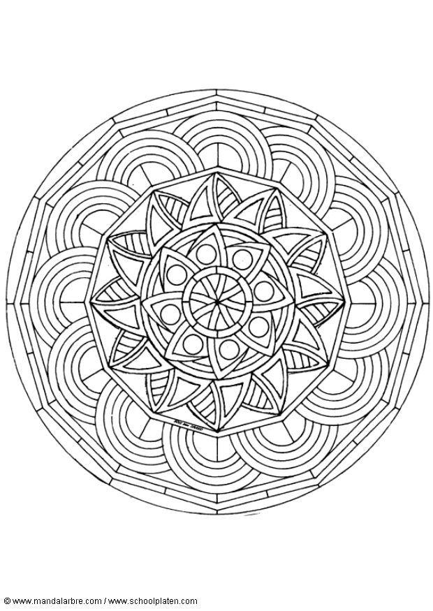 Dibujo para colorear mandalas5