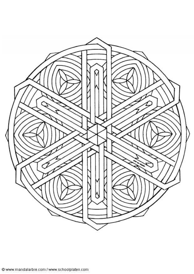 Dibujo para colorear mandalas6