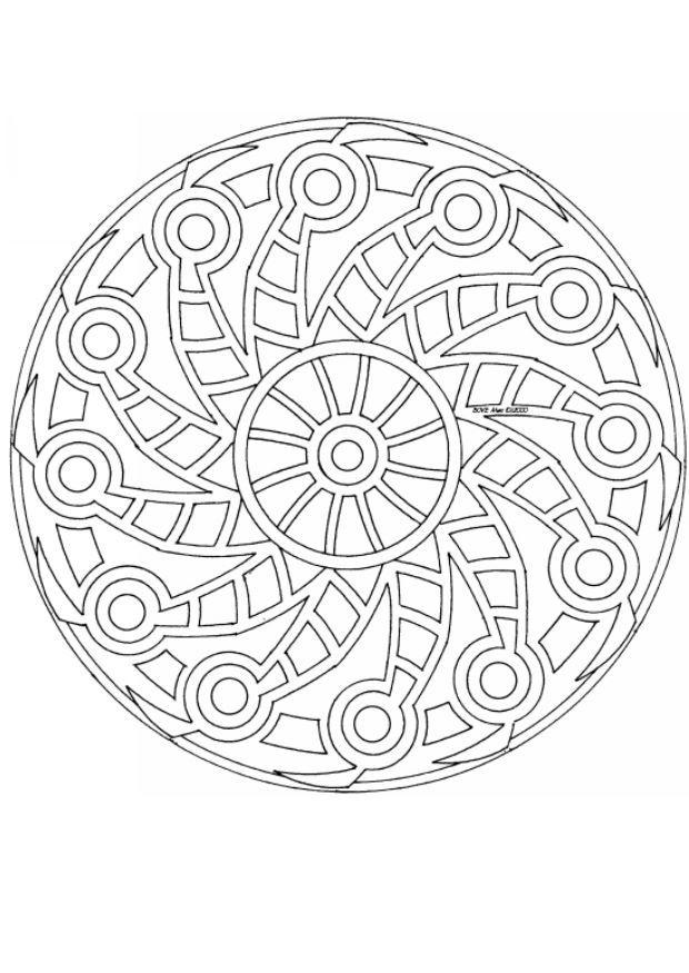 Dibujo para colorear mandalav4