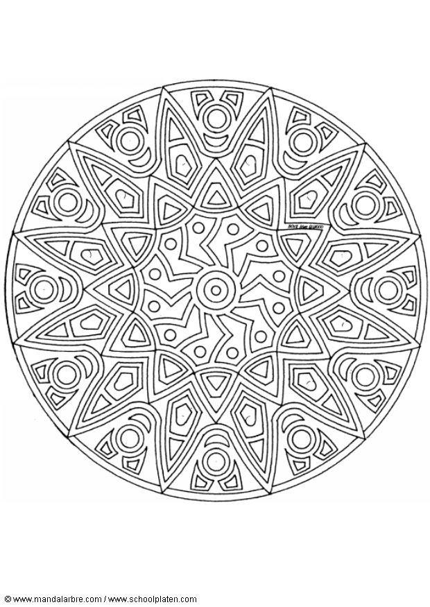 Dibujo para colorear mandalav6