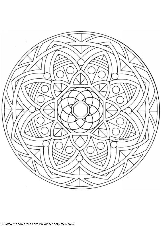 Dibujo para colorear mandalav7