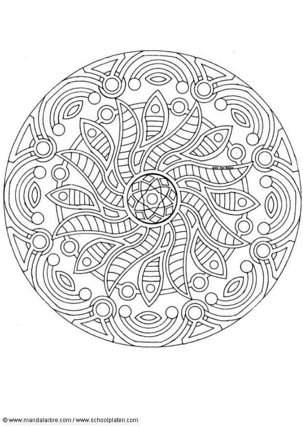 Dibujo para colorear mandalaw1