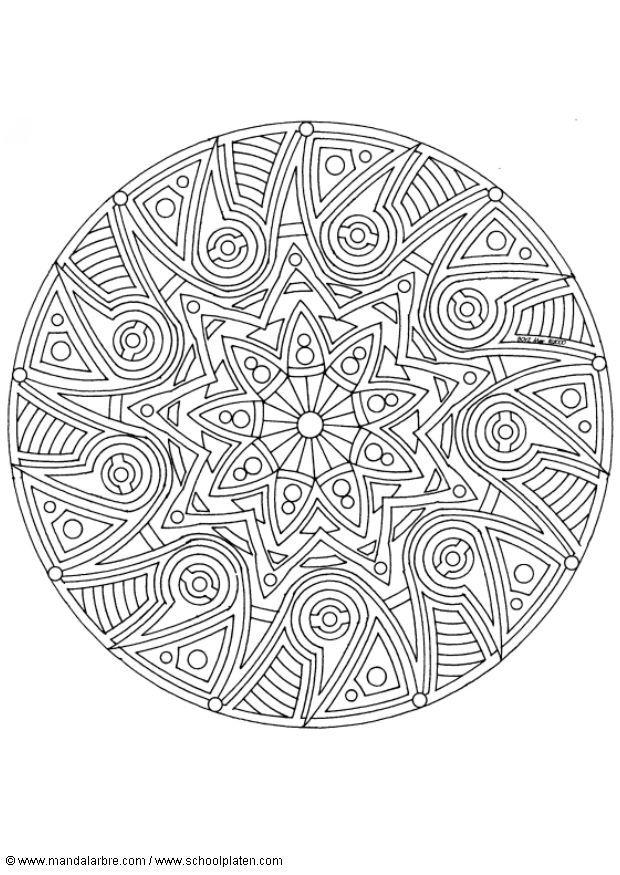 Dibujo para colorear mandalaw3