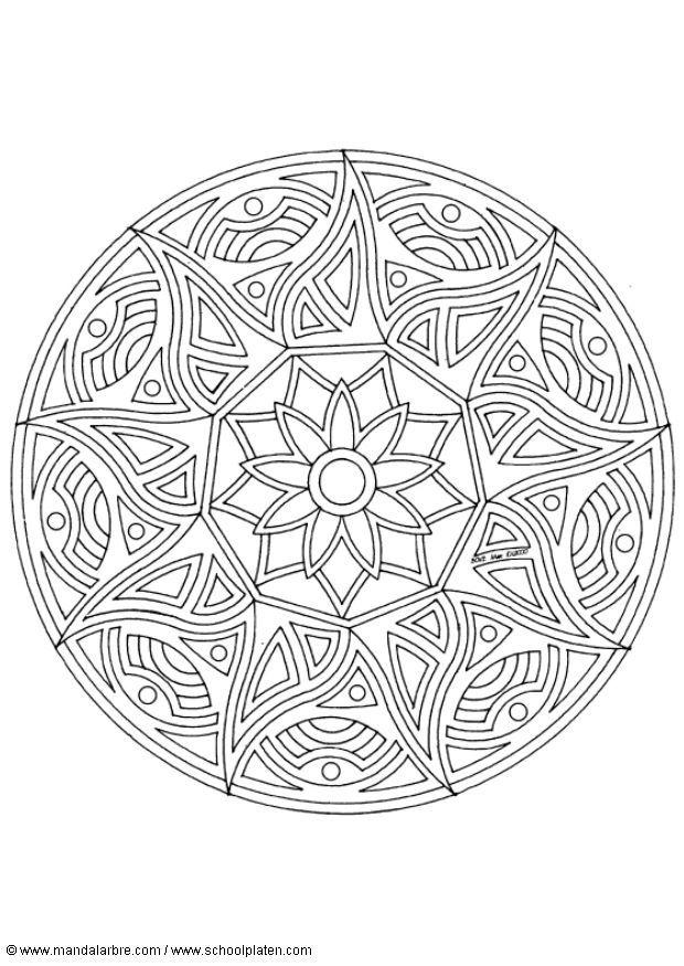 Dibujo para colorear mandalaw5