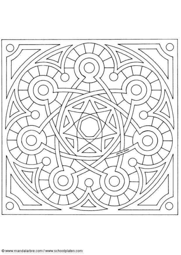 Dibujo para colorear mandalax1