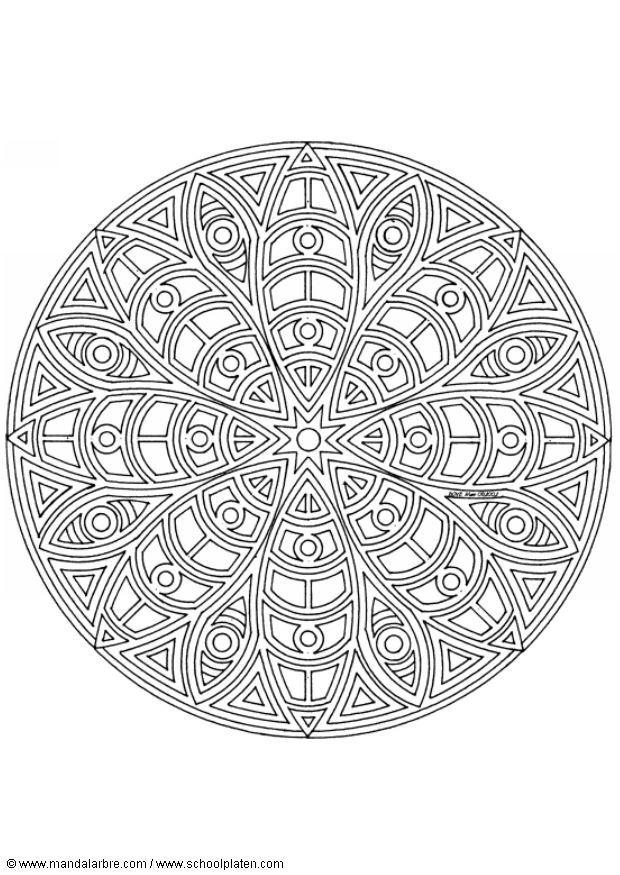 Dibujo para colorear mandalax4