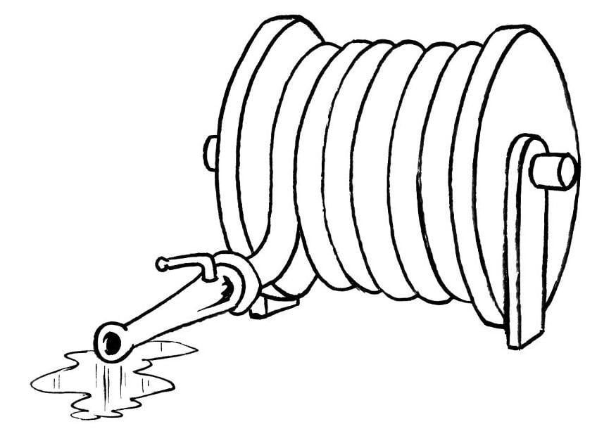 Dibujo para colorear manguera de bomberos