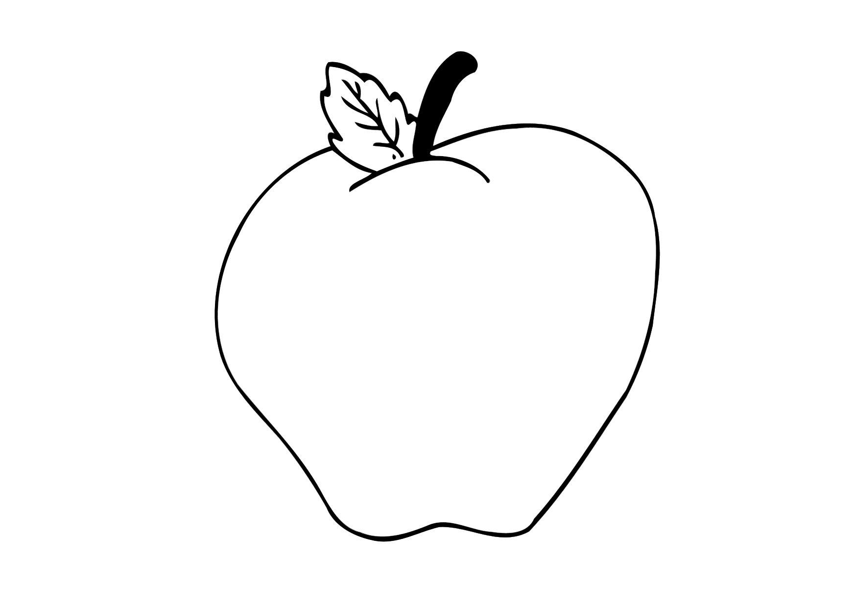 Dibujo para colorear manzana