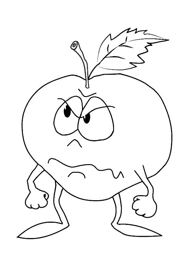 Dibujo para colorear manzana