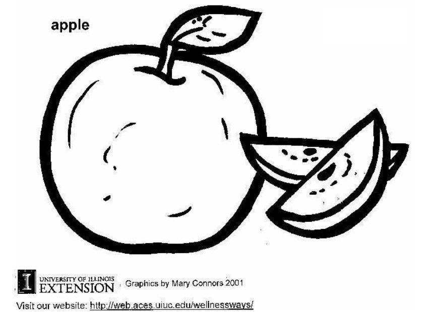 Dibujo para colorear manzana
