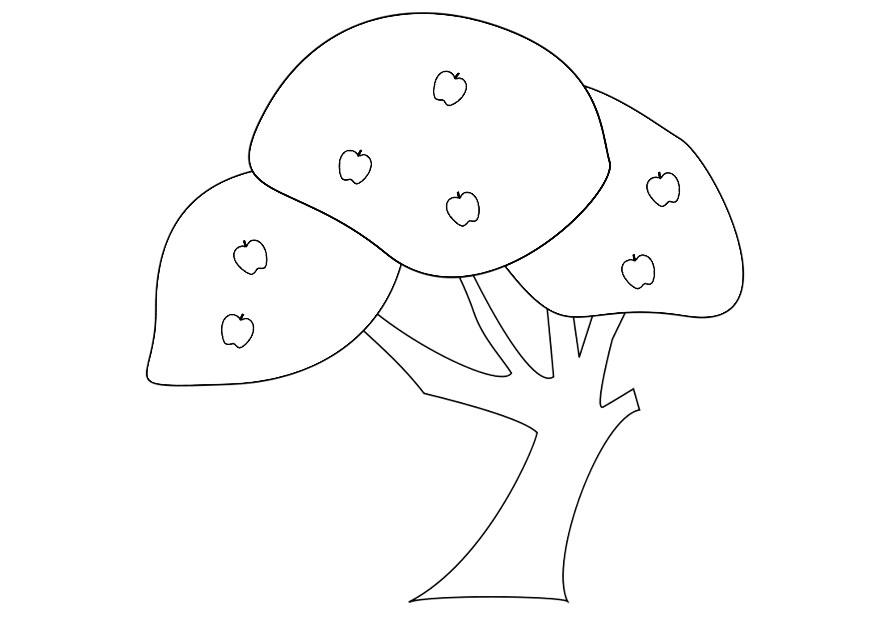 Dibujo para colorear manzano
