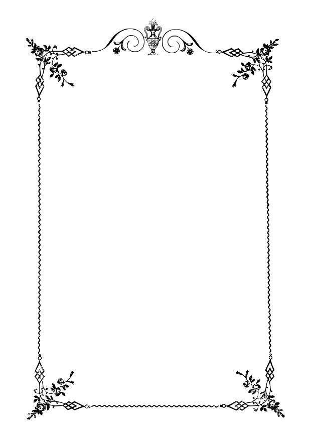 Dibujo para colorear marco elegante