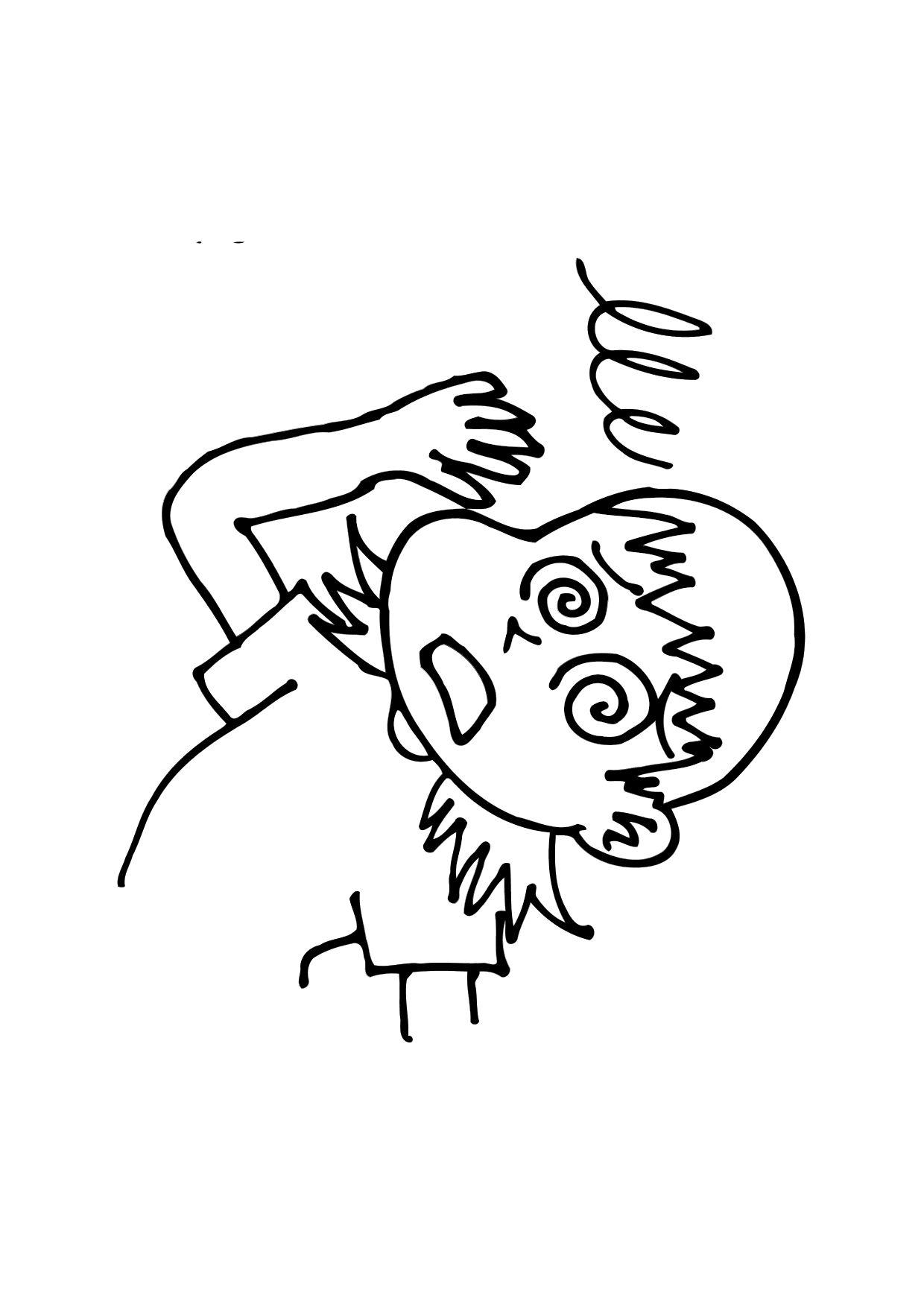 Dibujo para colorear mareo