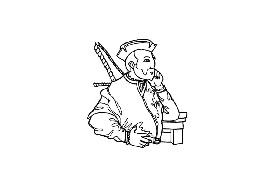Dibujo para colorear marinero