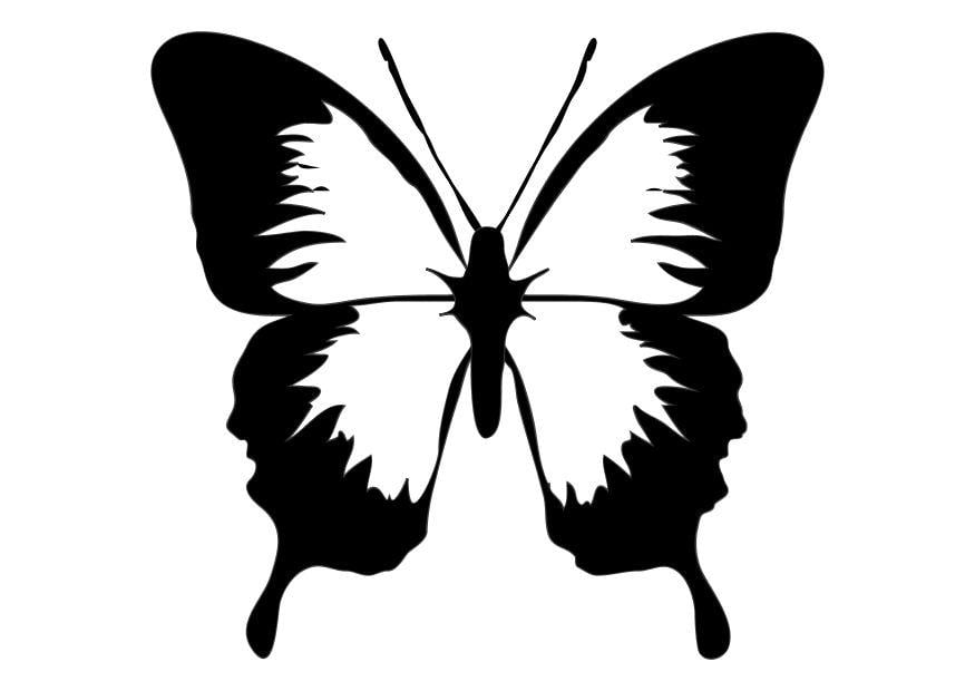 Dibujo para colorear mariposa