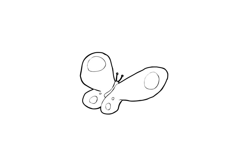 Dibujo para colorear mariposa