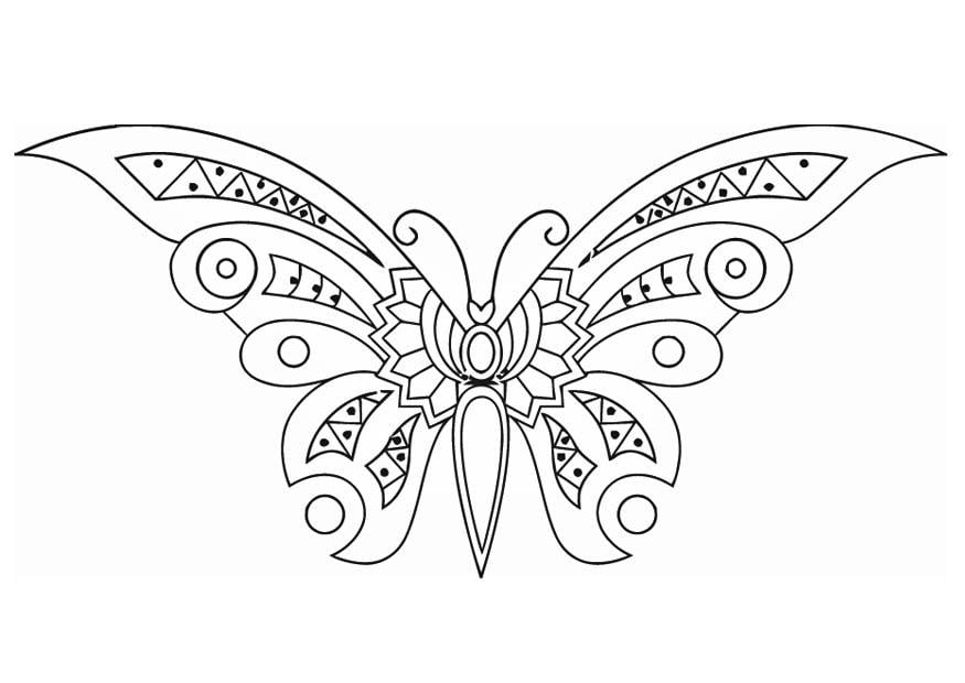 Dibujo para colorear mariposa