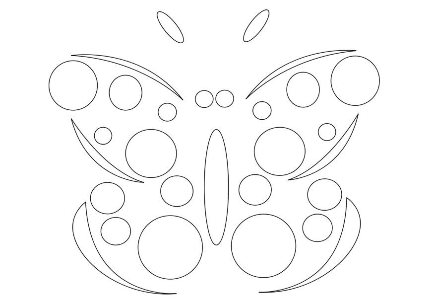 Dibujo para colorear mariposa