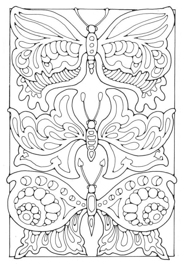 Dibujo para colorear mariposas