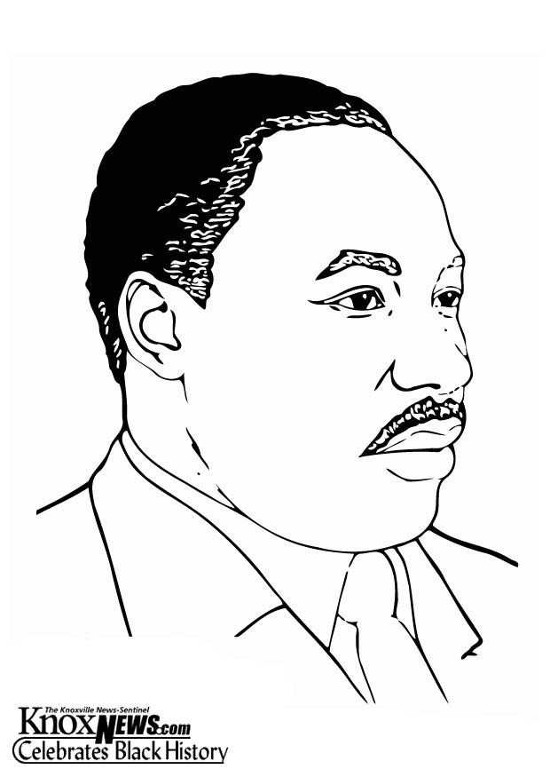 Dibujo para colorear martin luther king, jr