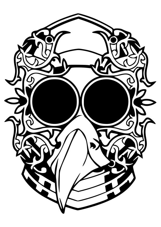 Dibujo para colorear mA¡scara de fantasA­a 