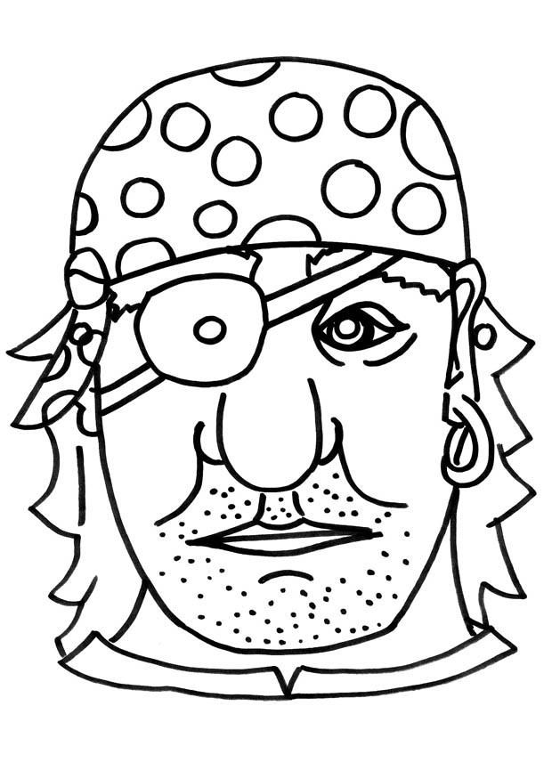 Dibujo para colorear mA¡scara de pirata