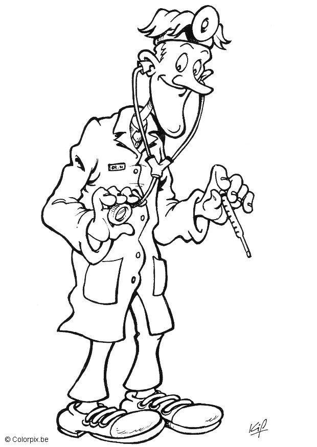 Dibujo para colorear mA©dico