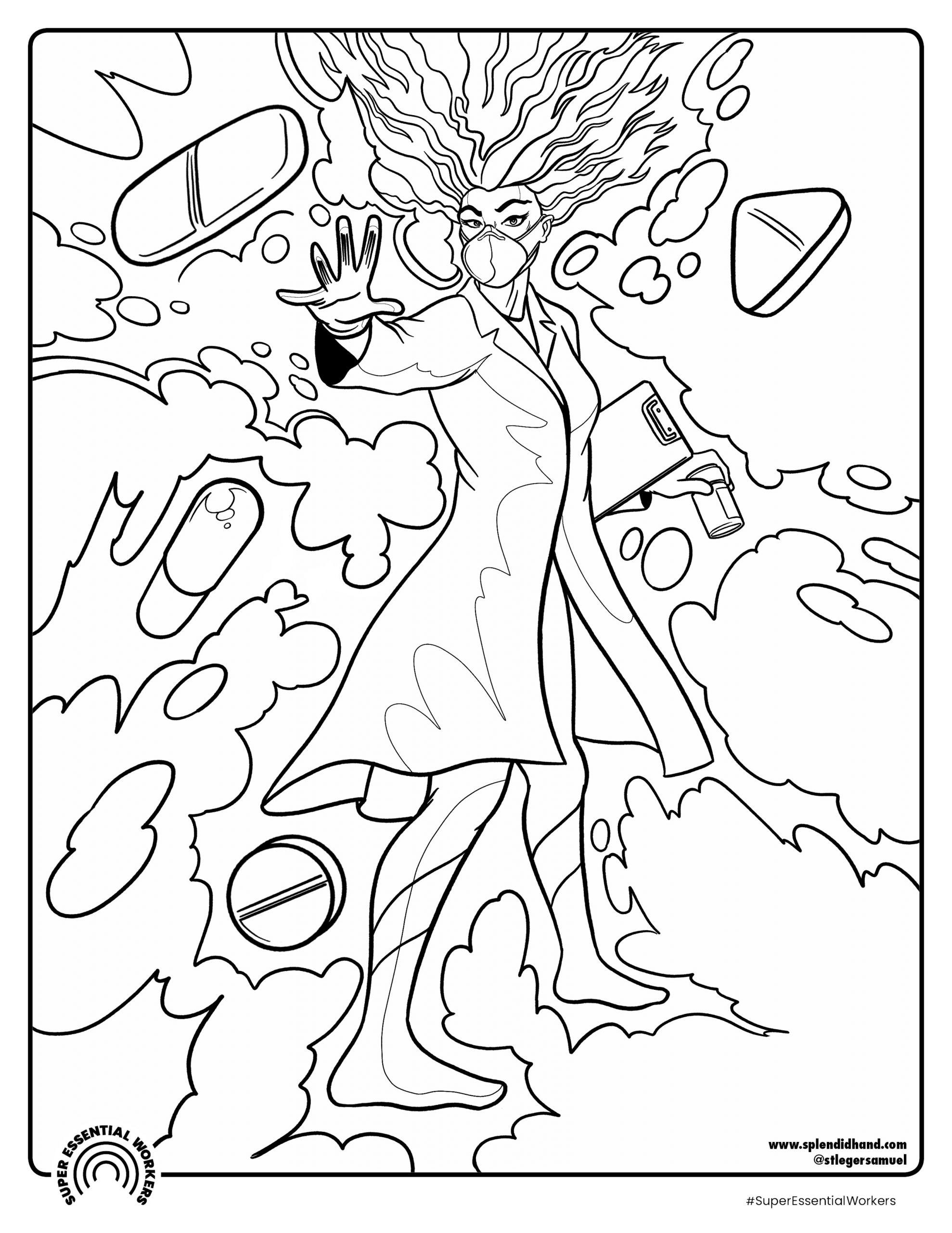 Dibujo para colorear mA©dico