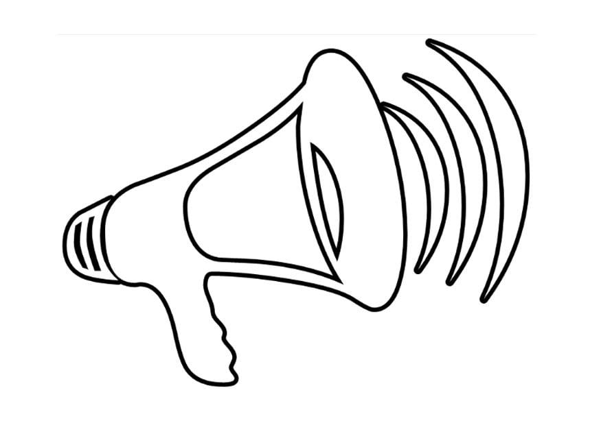 Dibujo para colorear megA¡fono