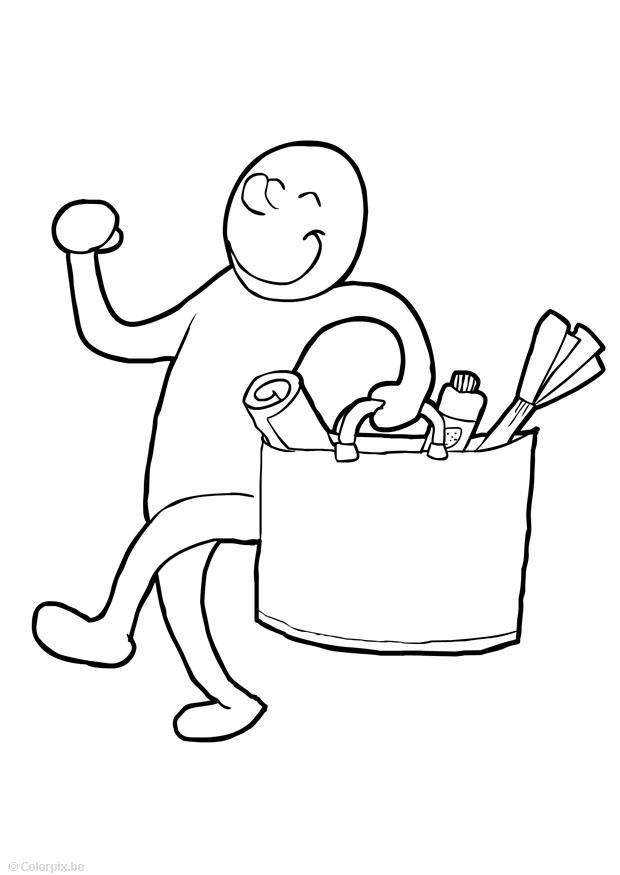 Dibujo para colorear mensajero