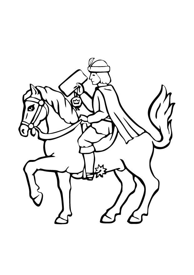 Dibujo para colorear mensajero del reino