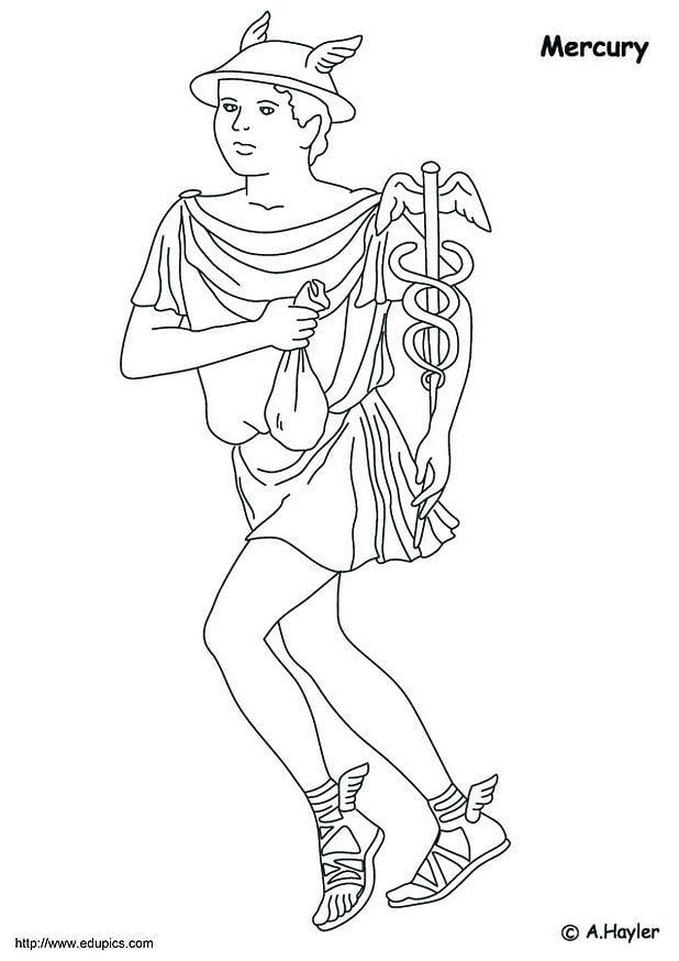 Dibujo para colorear mercurio