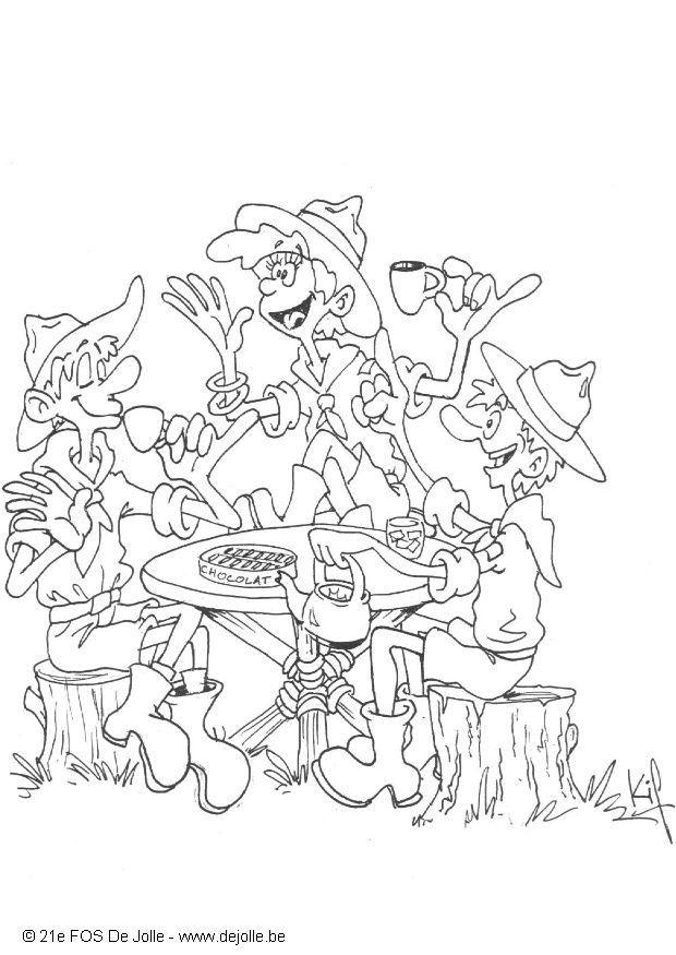 Dibujo para colorear merienda