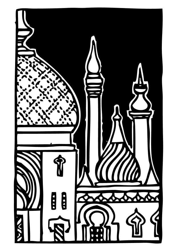Dibujo para colorear minarete
