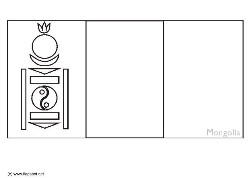 Dibujo para colorear mongolia